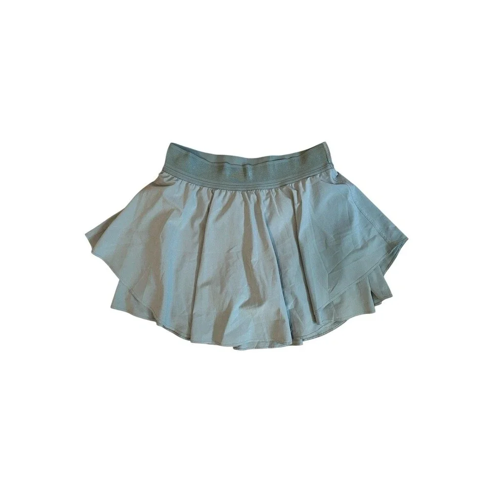 Lululemon Court Rival High Rise Skirt Green Tennis Skort LW8AH4T | Size 8